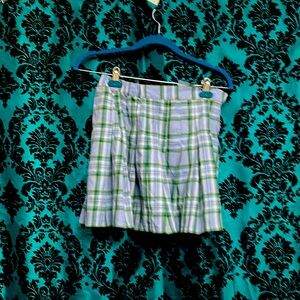 Aerie Class Act Pleated Plaid Mini skirt
